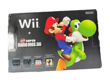Nintendo Wii Console Black SUPER MARIO BROS. System Game Box  EMPTY BOX ONLY 