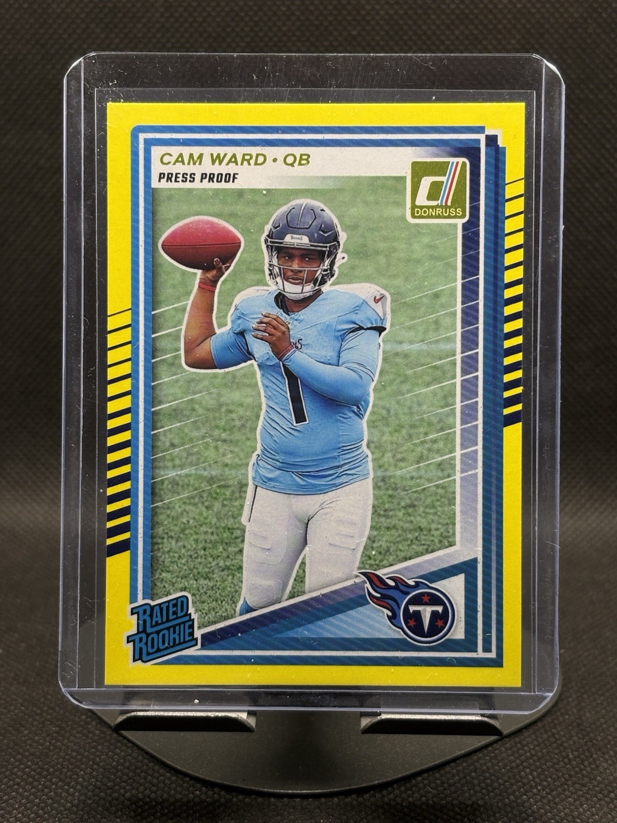 2025 Panini Donruss - Rated Rookie Cameron Ward #350 Press Proof Yellow (RC)