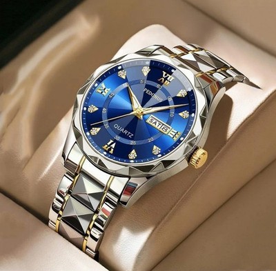 Men's Luxury Business Quartz Watch Waterproof Stainless Steel Date Calendar New