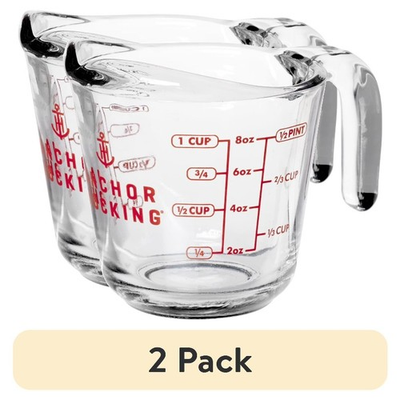 #ad #ad 2 pack Anchor Hocking Glass Measuring Cup 1 Cup $6.23