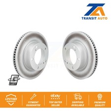 Front Coated Disc Brake Rotors Pair For Lexus LX570 Toyota Land Cruiser