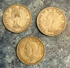 1 1954 Queen Elizabeth quarter 1 1943 King George 1 1944 King George 80% silver