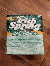 Irish Spring MicroClean & Reviving w/Mint Soap 3 Bars , 4 Oz, Discontinued, New