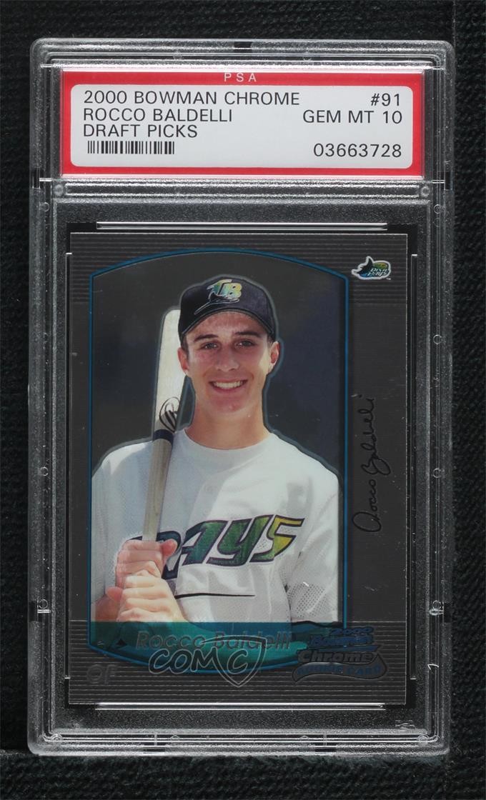 2000 Bowman BOWMAN CHROME DRAFT PICKS #91 Rocco Baldelli front