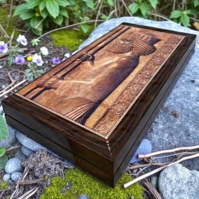 Backgammon Set Handmade Antique Persian King  19.6'' Wooden Board   Gift Idea  
