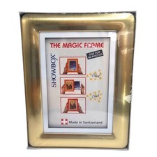 Showbox "The Magic Frame" Gold-Tone 4 x 6 Photo Frame Holds 40 Photos NEW