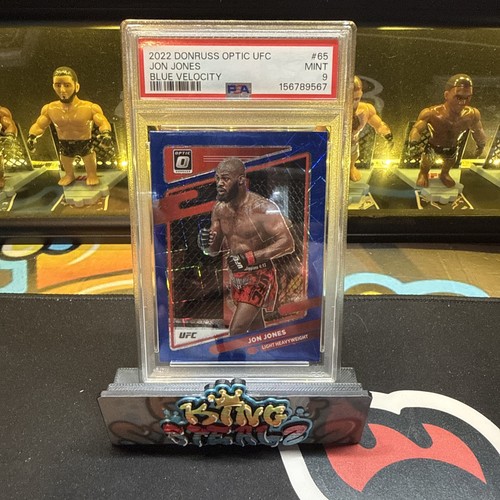 2022 Panini Donruss Optic UFC Jon Jones #65 Blue Velocity PSA 9