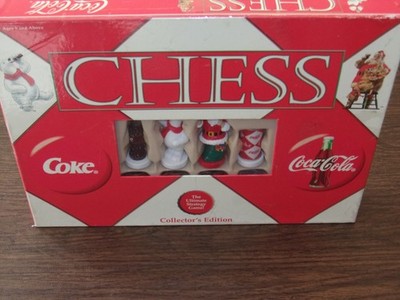 Coca Cola vs. Coke Chess Set Collector's Edition 2002 Holiday Christmas Preowned