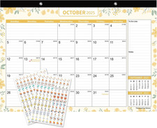 Desk Calendar 2025-2026, Large Monthly Wall Calendar from Jul.2025 to Dec.2026 w