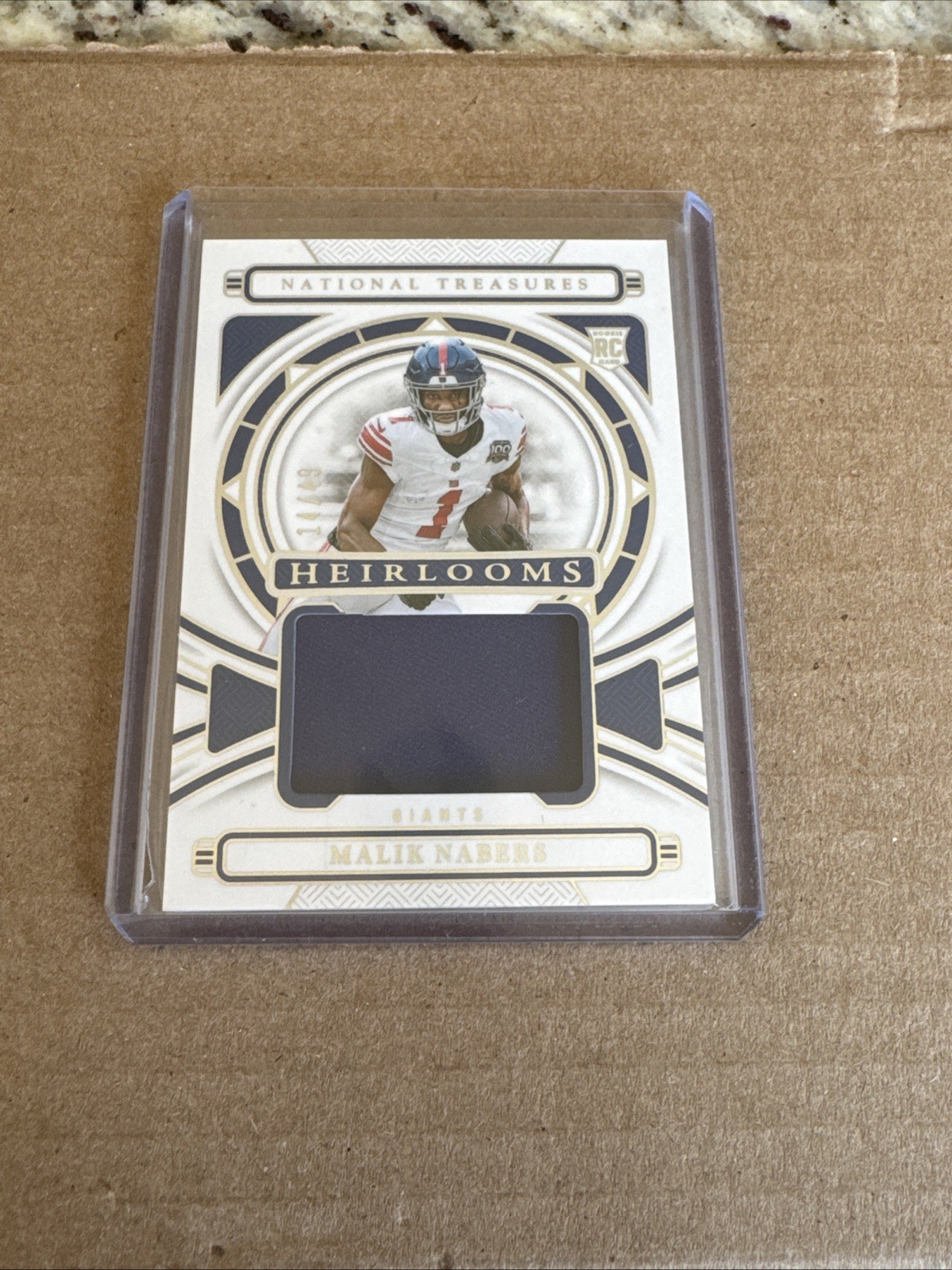 2024 Panini National Treasures Malik Nabers Heirlooms Rookie Patch /49 NY Giants