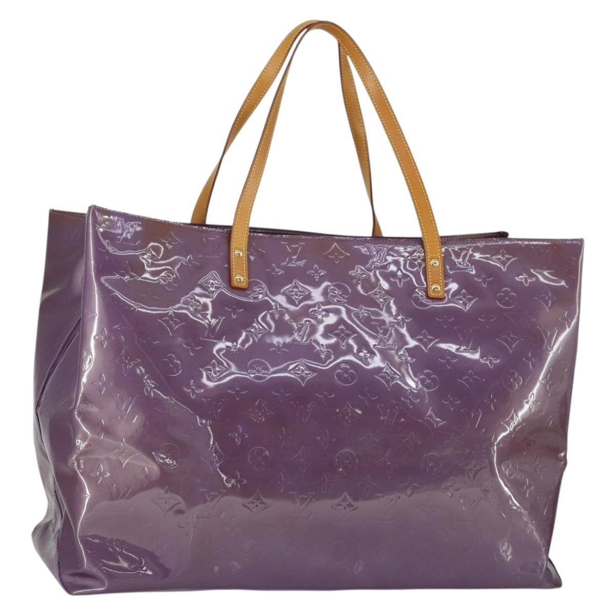 Louis Vuitton 紫色 トートバッグ LOUIS VUITTON Monogram Vernis Reade GM Tote Bag Purple M91085 LV