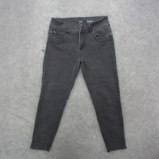 Curve Appeal High Rise Skinny Jeans Womens 16/33 Charcoal Wash Stretch Denim