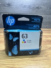 GENUINE HP 63 Color Ink for ENVY 4520 Officejet 3830 4650 Dated 04/2023