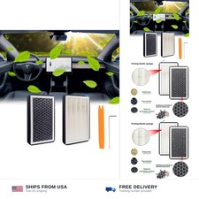 Tesla Cabin Air Filter HEPA, Air Condition Replacement with Activated Carbon ...
