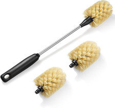 Water Bottle Cleaning Brush with 2 Replaceable Heads Compatible 1 Pack 15 in