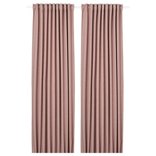 Pair of IKEA Room Darkening Curtains ANNAKAJSA 145 x 250cm (57 x 98") Pink
