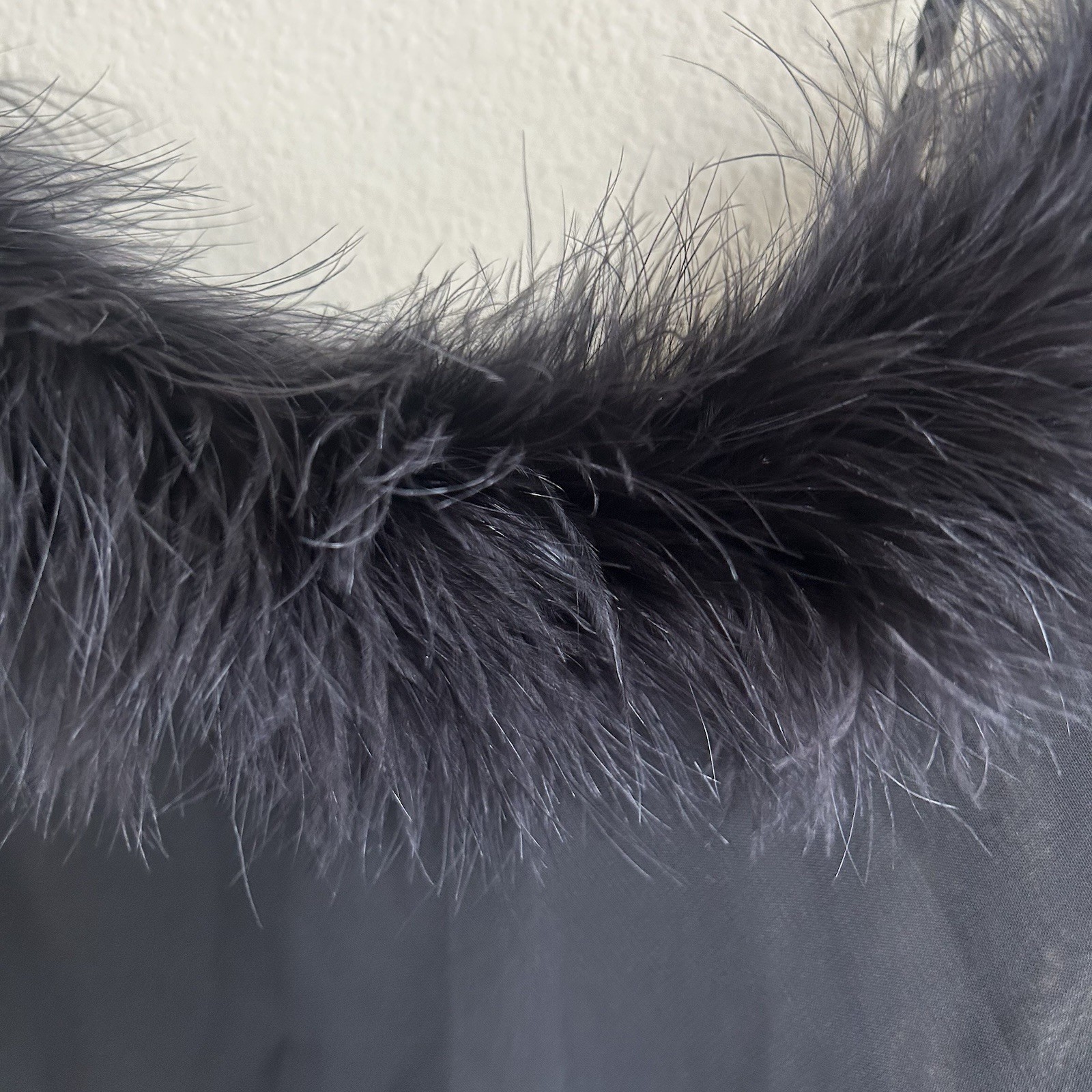 Fantasies by Morgan Taylor Black Sheer Feather Trim Lingerie Dress Size M