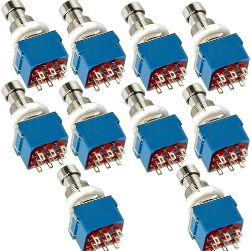 50,3PDT 9-Pin Guitar Effects Stomp Foot Switch True Bypass full metal Switch USA