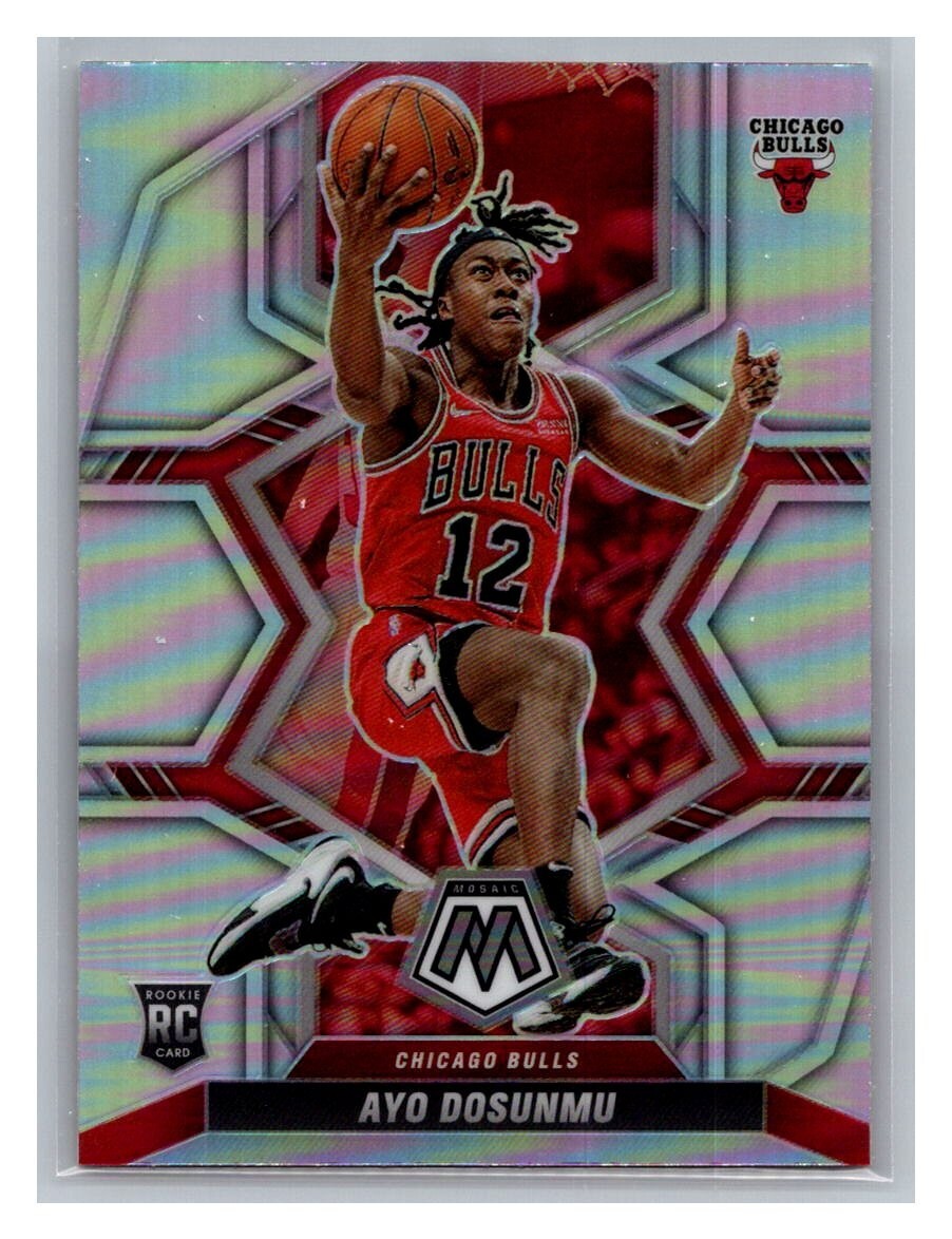 2021-22 Panini Mosaic Ayo Dosunmu #233 Silver Prizm Rookie RC Chicago Bulls