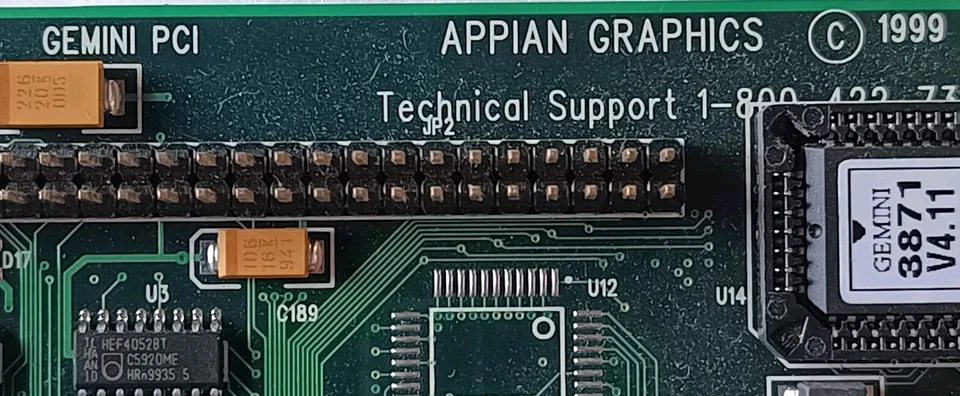 Vintage 1997 Appian Graphics Gemini PCI Dual VGA Tested - Image 4 of 4