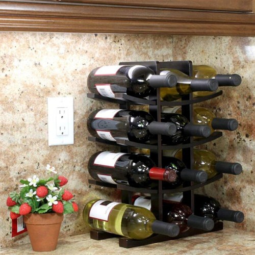 Weinregal Dekoration Flaschenorganisator Flaschenhalter Für Schrank - Bild 4 von 11