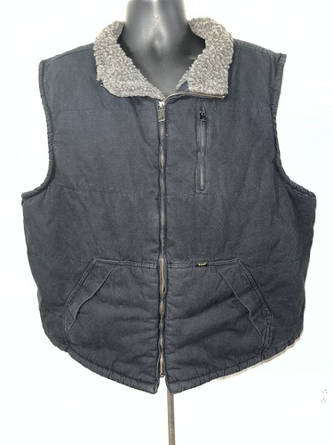 Lee Premium Select Workwear Sherpa Lined Vest Men XXL 2XL Black