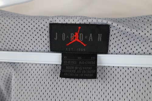 Nike Air Jordan Boys XL Spell Out Jumpman Color Block Lined Full Zip Jacket Gray - Picture 12 of 19