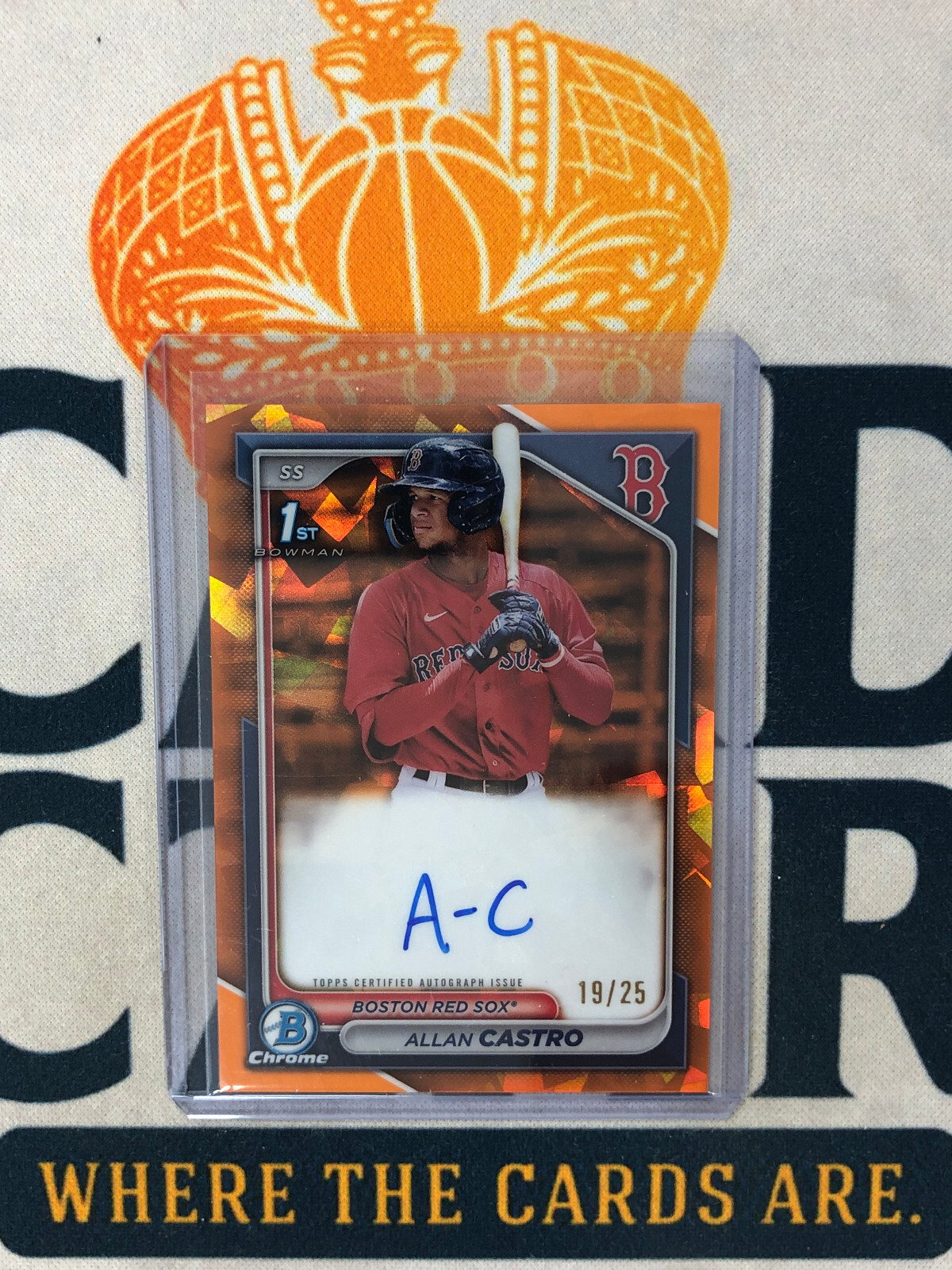2024 Bowman Chrome ALLAN CASTRO 1st Bowman AUTO Orange Sapphire /25 CP