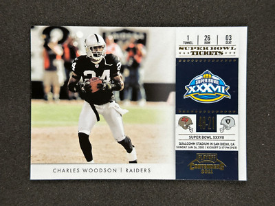 2011 Playoff Contenders Super Bowl Tickets Gold #13 Charles Woodson /100 Raiders