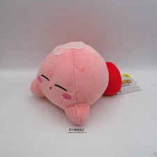 D1805C Kirby Dream Land  Sanei Sleeping Plush 5" Stuffed Toy Doll Japan