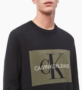 calvin klein green jumper