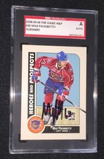 MAX PACIORETTY SIGNED 2008/09 HEROES AND PROSPECTS CARD #26 SGC GOLDEN KNIGHTS