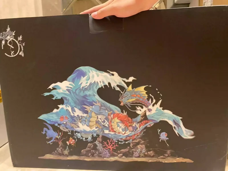 Gene Studio Gyarados 树脂雕像 Gyarados 场景 40 厘米玩具原版 — 第 3/4 张图片