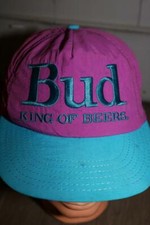 VINTAGE 90s BUDWEISER BUD KING OF BEERS ADULT SNAPBACK HAT ANHEUSER BUSCH RARE