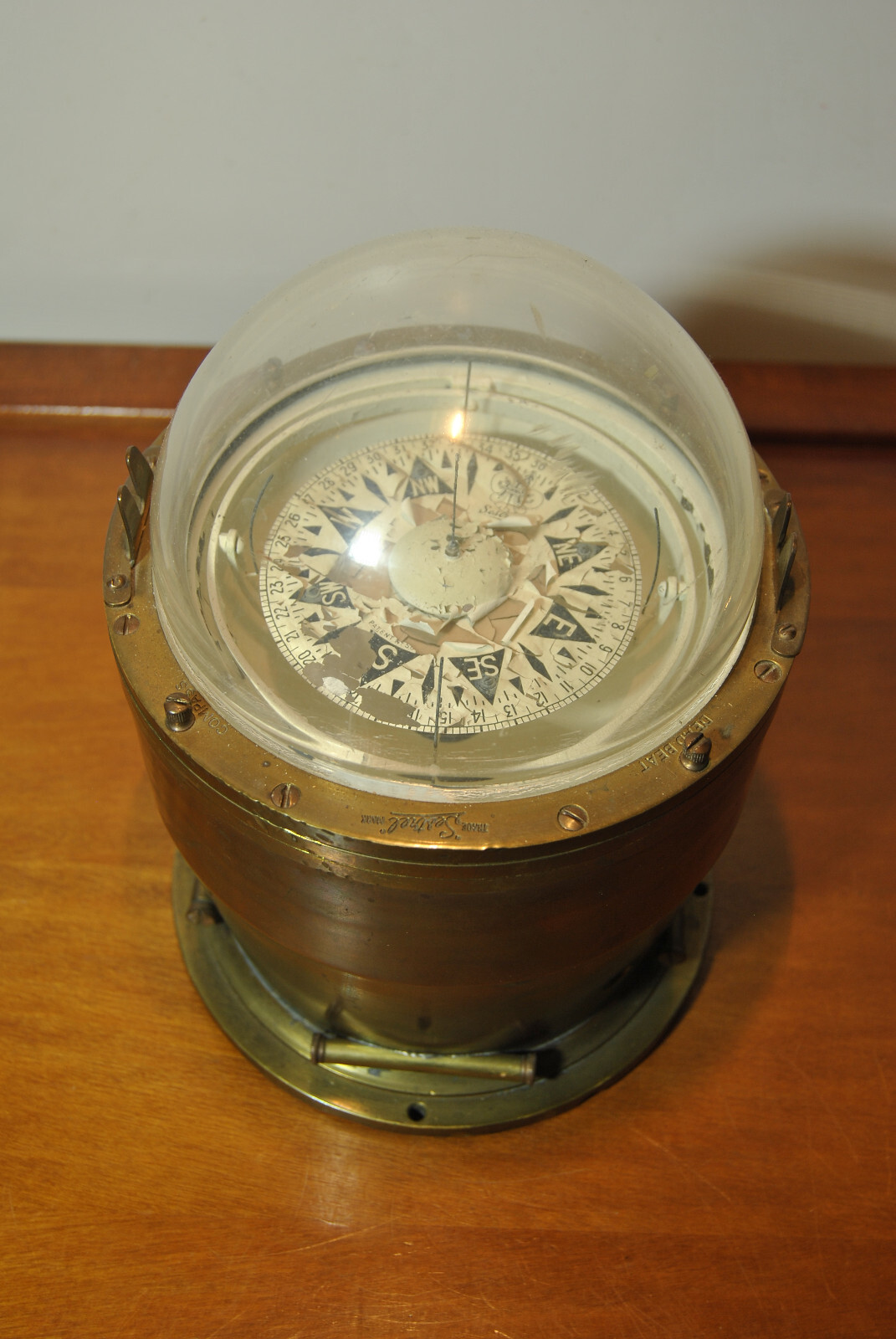 Compass Marine Antique Instrument 19 Century Sestrel Henri Brown