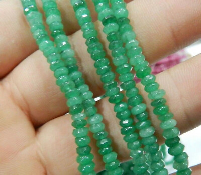 Cuentas Sueltas De Jade Verde Lechoso Mate Natural Genuino