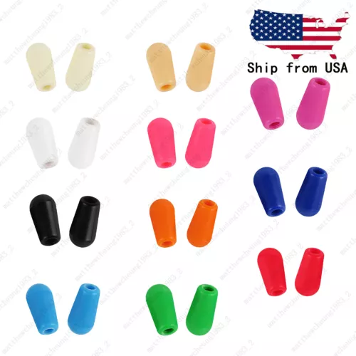 2 Pcs Metric Guitar Toggle Switch M3.5/M4 Tip Knob Cap For Epi Ibanez 11 COLOR