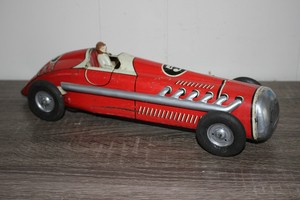 Antique France Rare Ml Open Wheel Racer Car Wind Up Tin Litho Toy Ebay