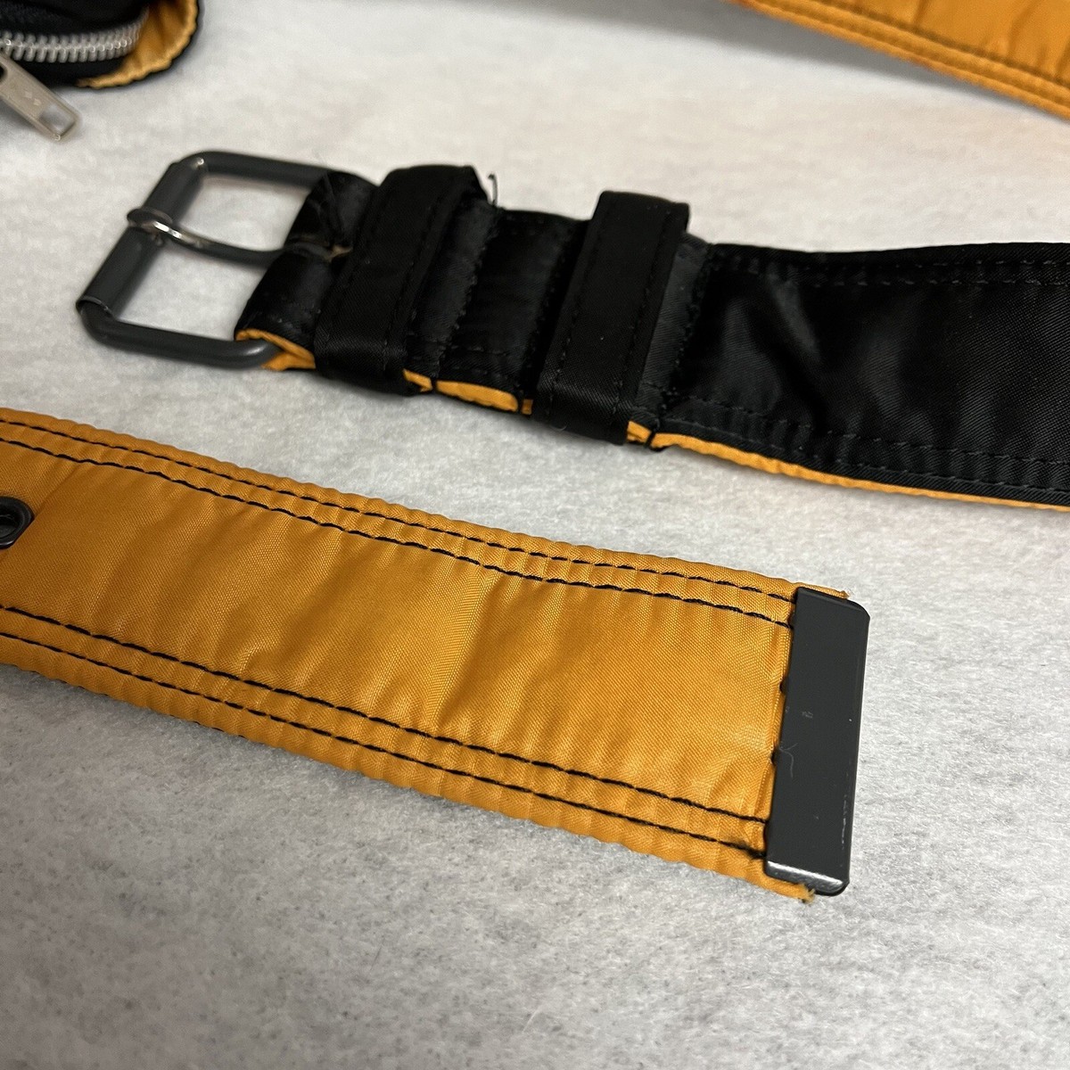 PORTER x BEAMS Black Tanker Mini Waist Pouch Bag with Belt PORTER x BEAMS Black Tanker Mini Waist Pouch Bag with Belt