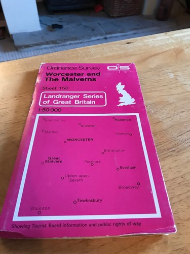 OS Ordnance Survey Map Landranger Pink 150 Worcester & Malverns
