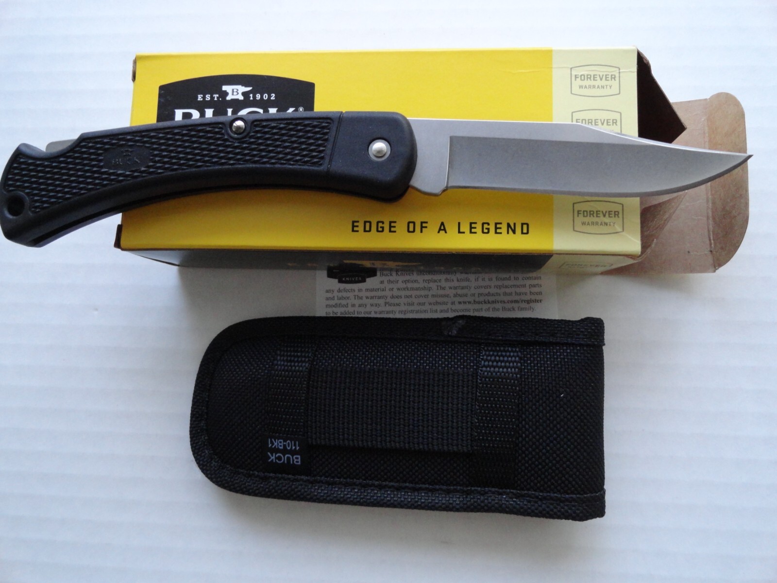 Buck 110 Folding Hunter LT Lockback Knife 420HC Forever Warranty USA