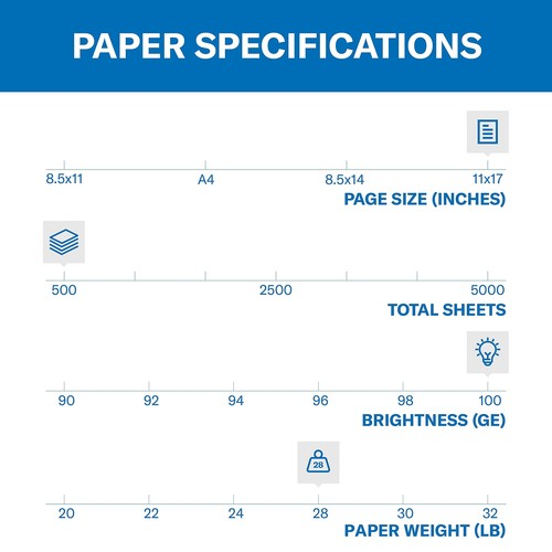 Hammermill Premium Color Copy Paper 28lb 500 Sheets 11x17 Super Bright White - Picture 2 of 7