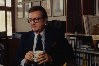 Steve Allen being interviewed on ABC- 1985 Old Photo 3