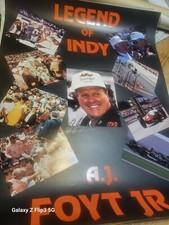 A.j.foyt signed Poster. 17x22 size.great Shape.check Out My Other Items. 