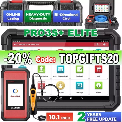 LAUNCH X431 PRO3S+ ELITE PRO5 OBD2 12V Car Diagnostic Tool 24V HD Truck ...