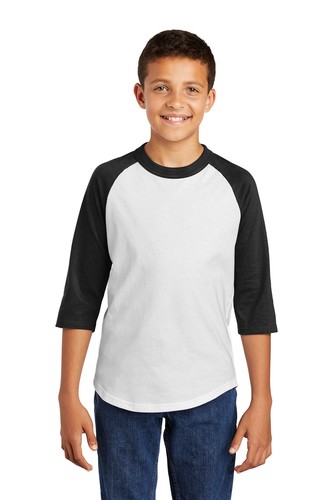 Sport-Tek YT200 Youth Colorblock Raglan Team Jersey 3/4 Sleeve Tee T-Shirt - Picture 7 of 17