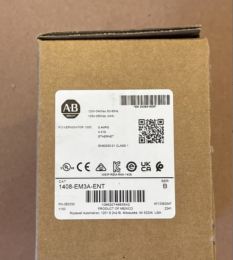 Original Nuevo Allen Bradley 1408-EM3A-ENT PowerMonitor 1000 EM3 Serie Ether