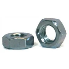 Hex Jam Nut Zinc Plated Grade A Steel Hex Nuts - 7/16"-20 UNF - Qty-100