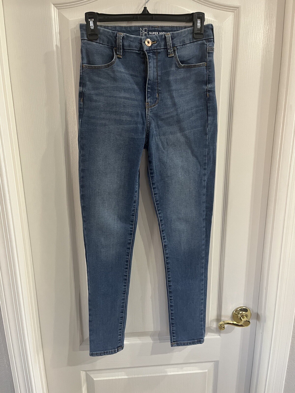 No Boundaries Women's Jeans Super High Rise Skinny Le… Gem