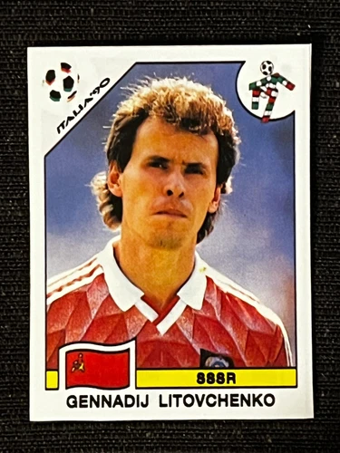 STICKER PANINI WORLD CUP ITALY 90 LITOVCHENKO SSSR URSS # 146 RECUP REMOVED